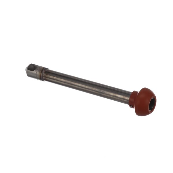A metal rod with a red rubber tip.