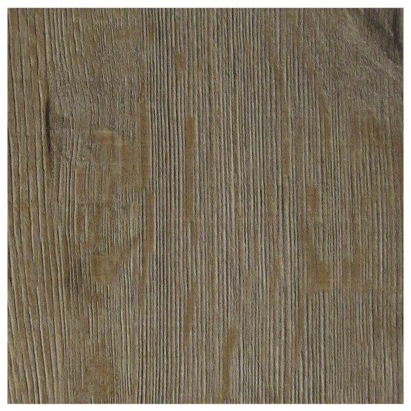 A close-up of a wood grain texture on a Grosfillex Aged Oak table top.