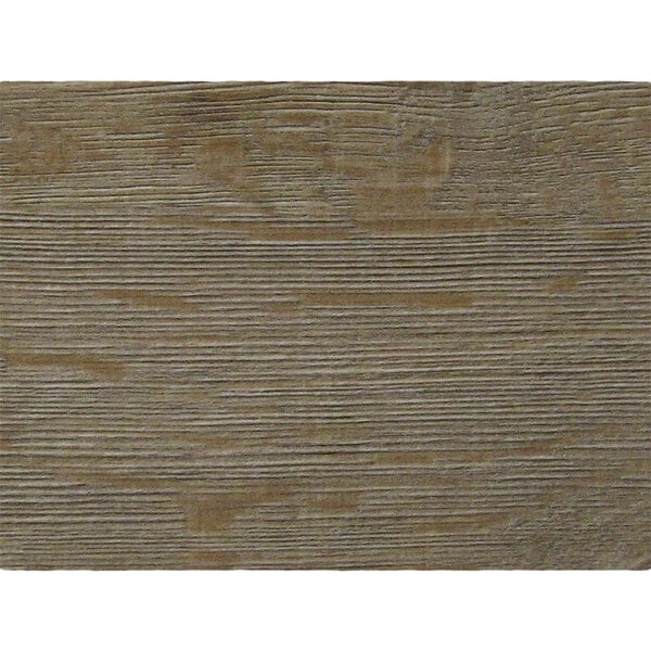 A close-up of the wood grain texture on a Grosfillex Aged Oak outdoor table top.