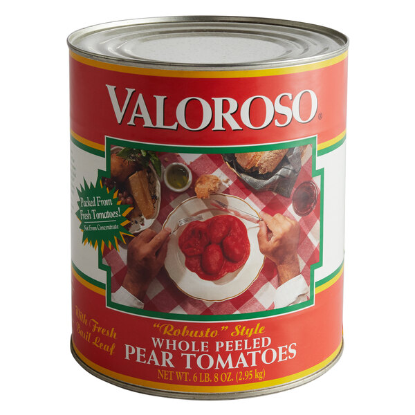 Valoroso 10 Can Whole Peeled Pear Tomatoes 6/Case