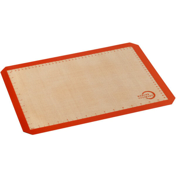 Mercer Culinary M31093OR Half Size Orange Silicone Baking Mat