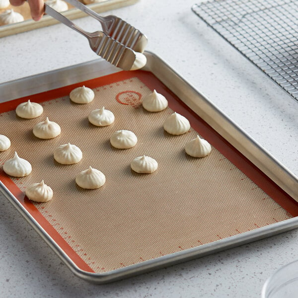 Mercer Culinary M31087OR Full Size Orange Silicone Baking Mat