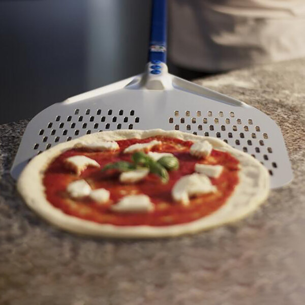 GI Metal Azzurra Professional 7 Piece Pizza Kit with 14" and 8" Perforated Peels PRO37F