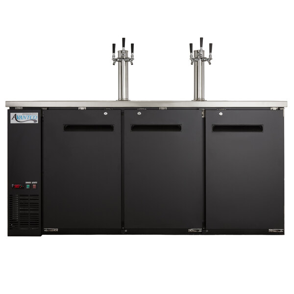 Avantco UDD72HC (2) Triple Tap Shallow Depth Kegerator Beer Dispenser