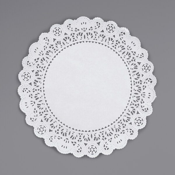 10 Inch Silver Round Lancaster Paper Doilies 50 Count