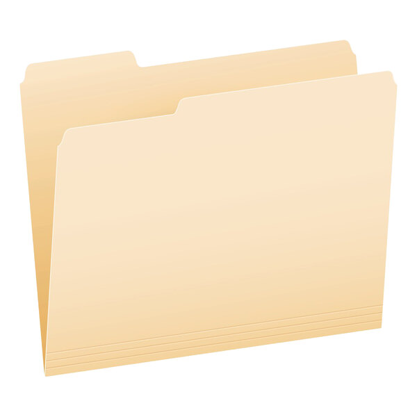 Pendaflex PFX 752 1/3 Letter Size File Folder - Standard Height with 1/3 Cut Assorted Tab, Manila - 100/Box