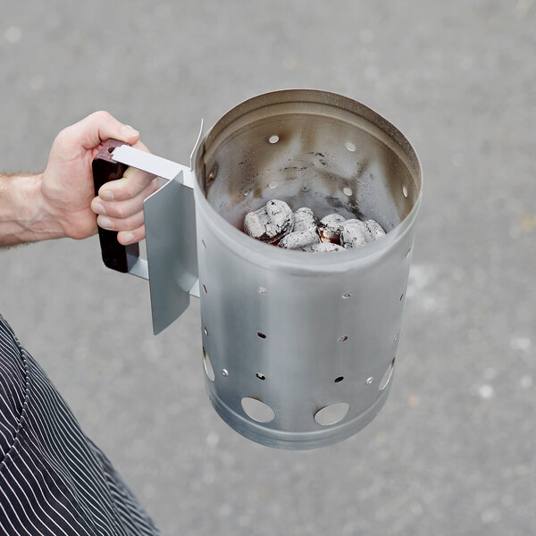 Charcoal Briquette Chimney Starter (Holds 5 lbs.)