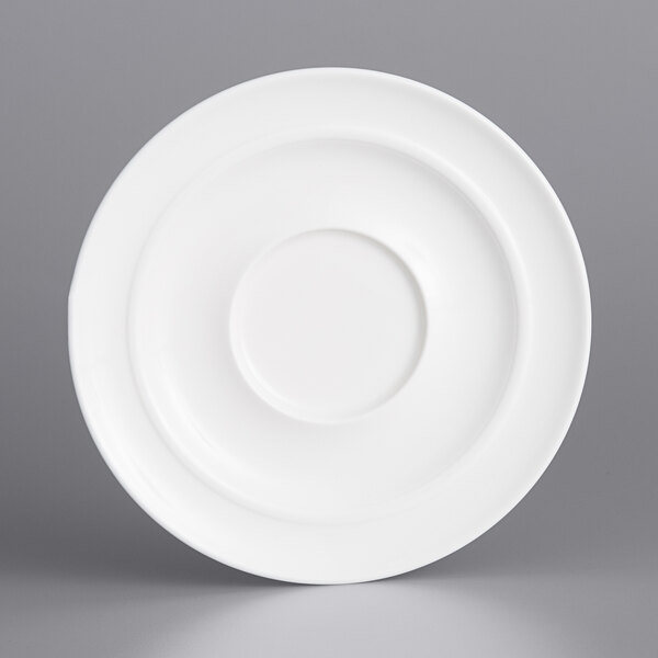 Villeroy & Boch 16-4036-1280 Neufchatel Care 6 3/4" White Porcelain Saucer - 6/Case