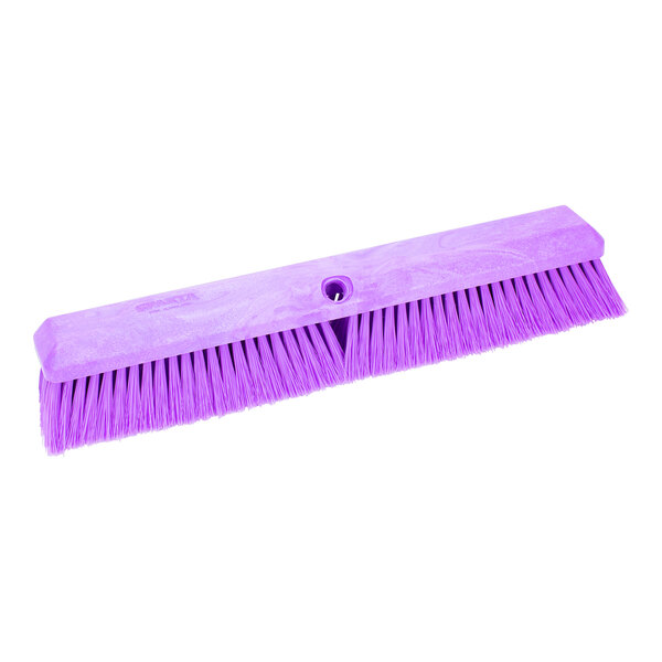 A purple Carlisle Sparta Omni Sweep broom head with a white handle.
