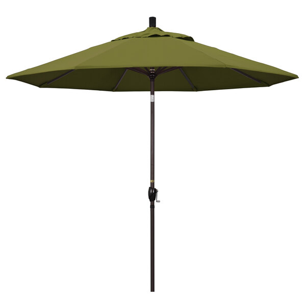 A Pacific Trail green umbrella with a bronze pole.