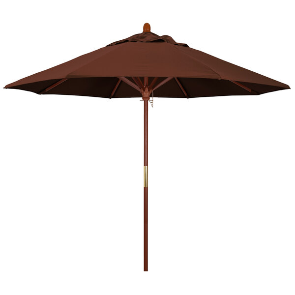 California Umbrella MARE 908 SUNBRELLA 2A Grove 9' Round Push Lift Umbrella with 1 1/2" Hardwood Pole - Sunbrella 2A Canopy