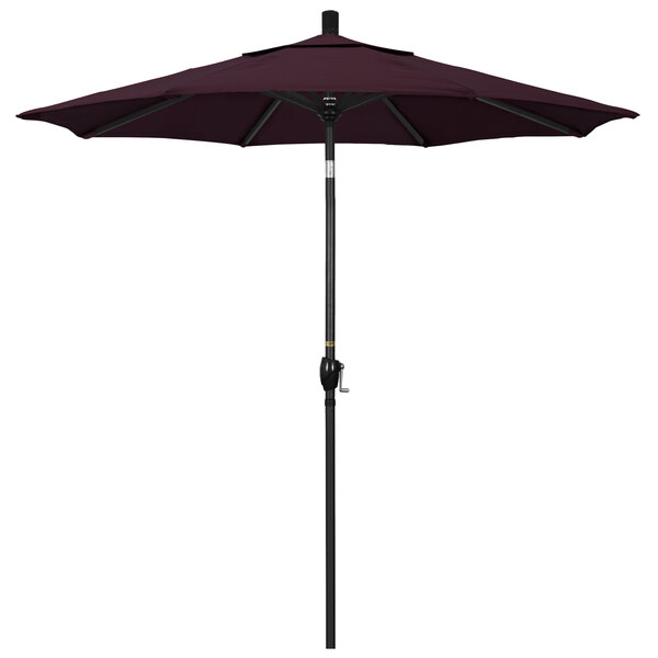 A purple Pacific Trail umbrella with a black pole.