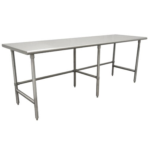 Advance Tabco TSS-4812 48" x 144" 14 Gauge Open Base Stainless Steel Commercial Work Table
