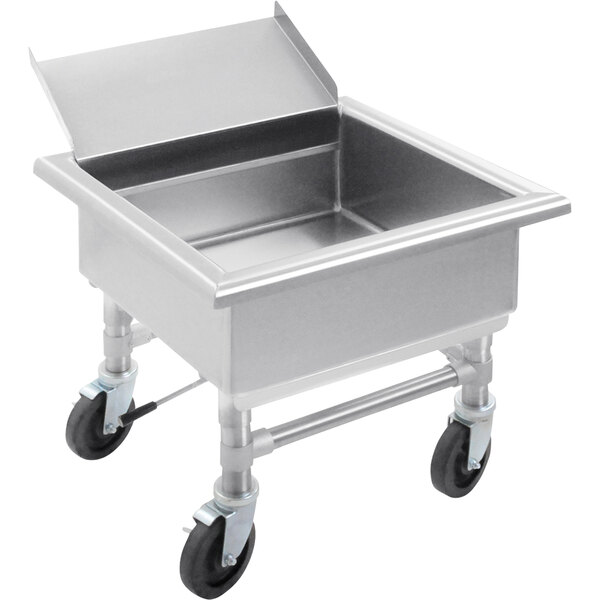 Eagle Group MSS2424SC Mobile Silverware Soak Sink with Removable Chute