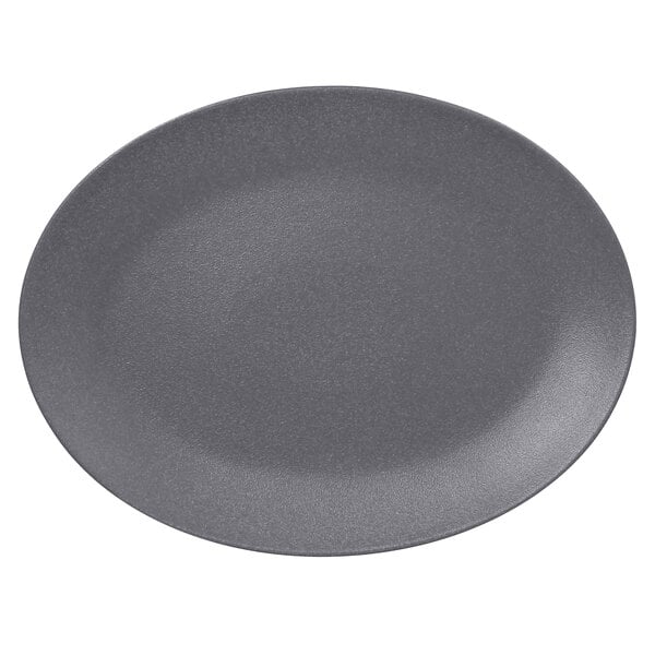 A RAK Porcelain stone gray oval coupe platter.
