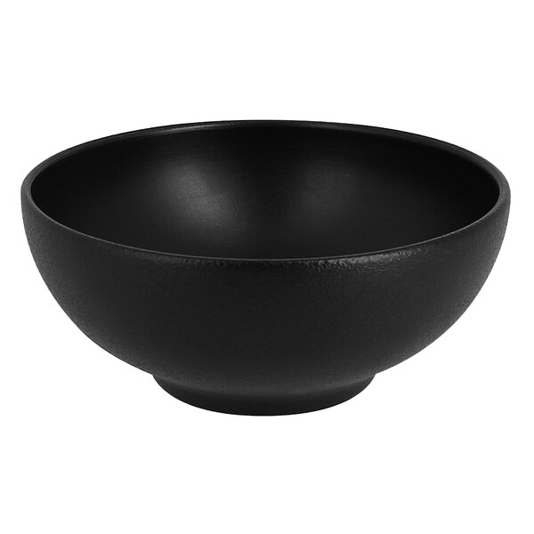 RAK Porcelain Neo Fusion 21.3 oz. Volcano Black Porcelain Bowl - 6