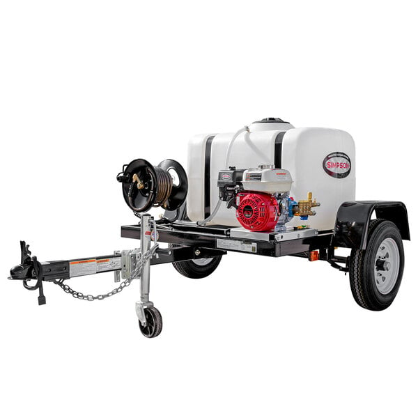 Simpson 1A-95000 Trailer Pressure Washer with Honda Engine and 100 Gallon Water Tank - 3200 PSI; 2.8 GPM