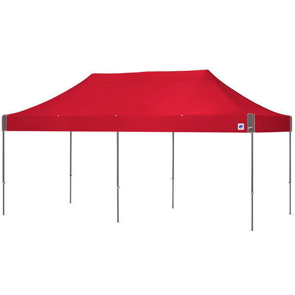 E-Z Up EC3STL20KFSGTPN Eclipse Instant Shelter 10' x 20' Punch Canopy with Steel Gray Frame