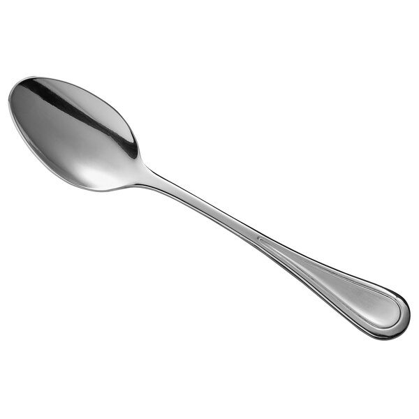 A Libbey stainless steel teaspoon with a silver handle.