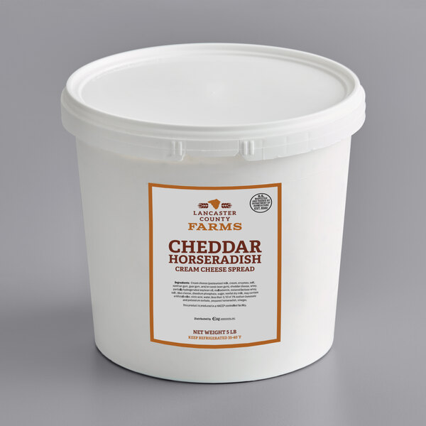 Lancaster County Farms Cheddar Horseradish Cream Cheese Spread 5 lb