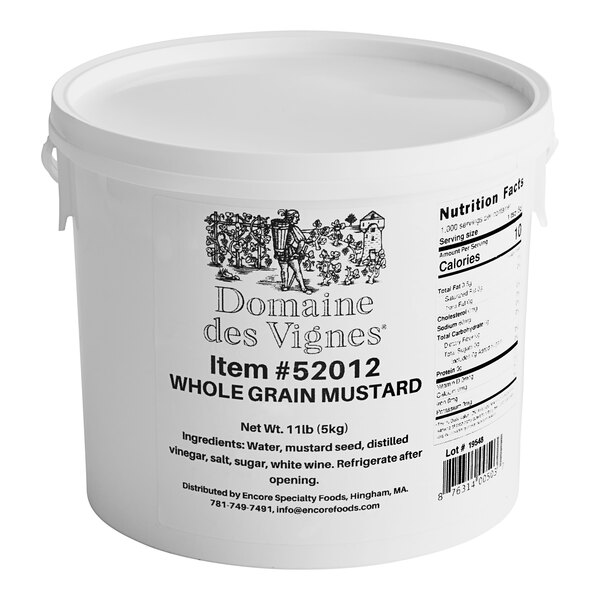 Savor Imports 11 lb. French Whole Grain Mustard 2/Case
