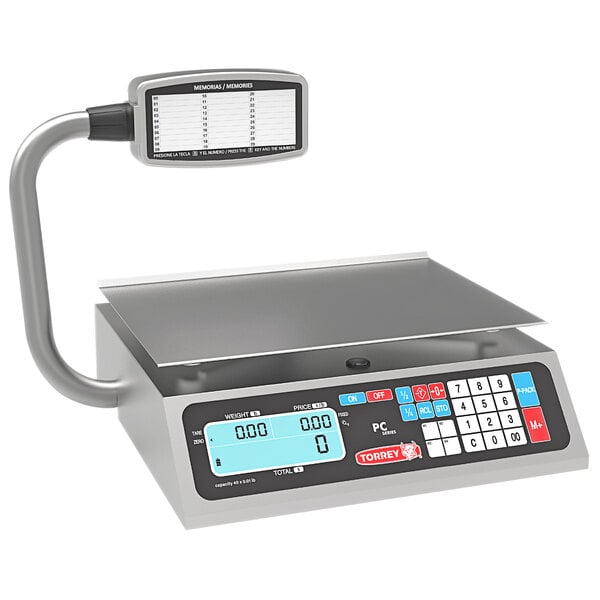 A Tor Rey PC-40LT digital scale on a counter.