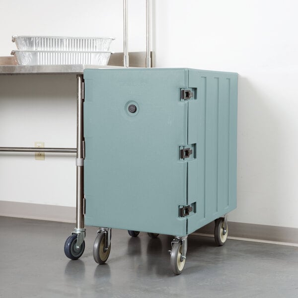 Cambro 1826LTC401 Camcart Slate Blue Mobile Cart for 18" x 26" Sheet Pans and Trays