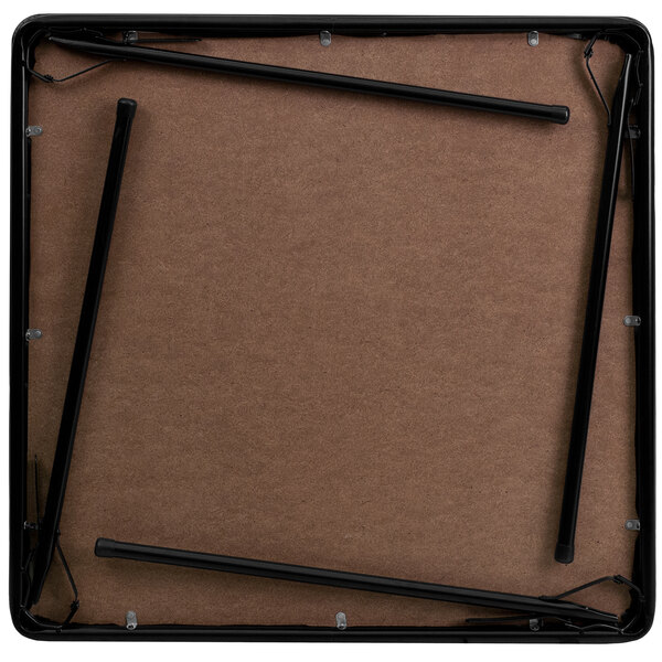 Folding Card Table, Square, Black 33 1/2" staurantStore