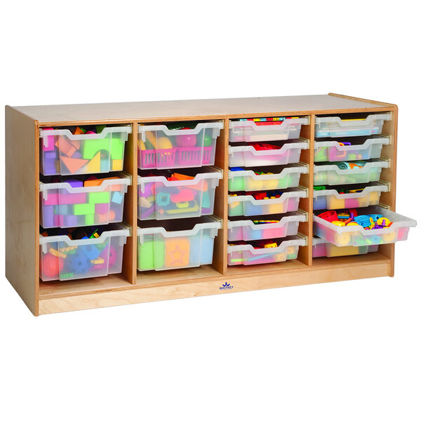 Whitney Brothers WB7004 54" x 18" x 25 1/2" Twelve Tray / Six Bin Quad