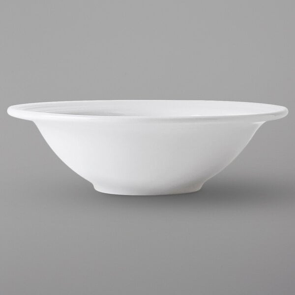 A white bowl with a white rim.