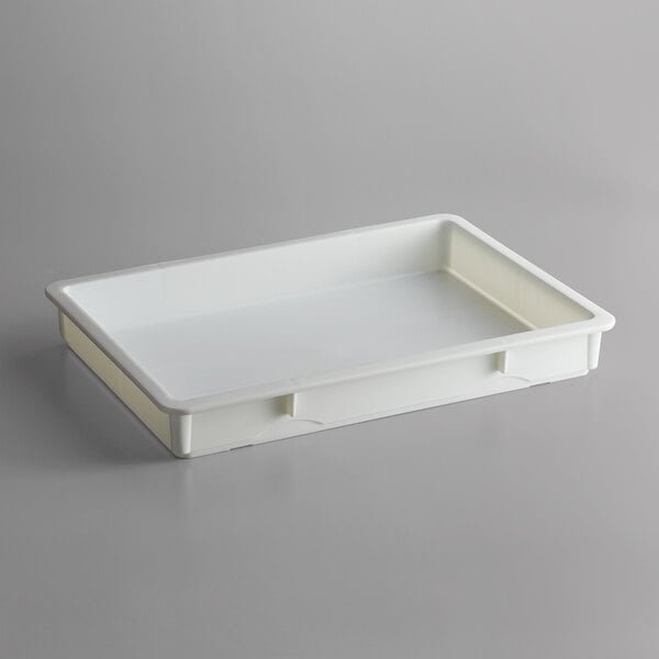White, Polycarbonate Pizza Dough Boxes, 3″ Deep, 6/PK – DEI Equipment