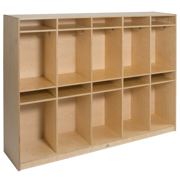 Whitney Brothers WB0196A 10Section Children's Wood Coat Locker 60 1/