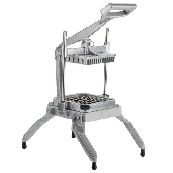 A Global Solutions by Nemco cast aluminum lettuce chopper with a handle.