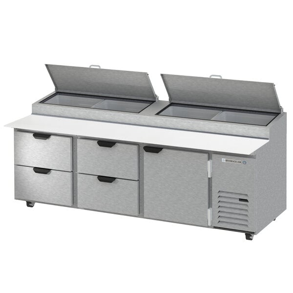 Beverage-Air DPD93HC-4 Hydrocarbon Series 93" 4 Drawer Pizza Prep Table