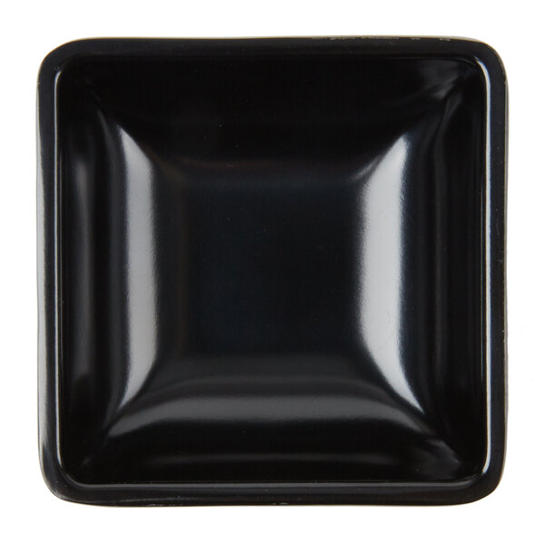 Carlisle 086003 2 oz. Black Square Melamine Ramekin 48/Case