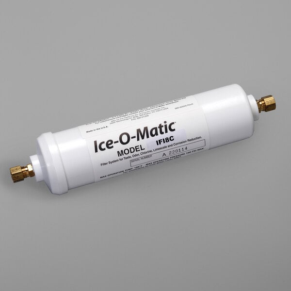 Ice-O-Matic IFI8C Inline Single Ice Machine Water Filter Cartridge - 10 Micron and 0.5 GPM, 3/8" Compression