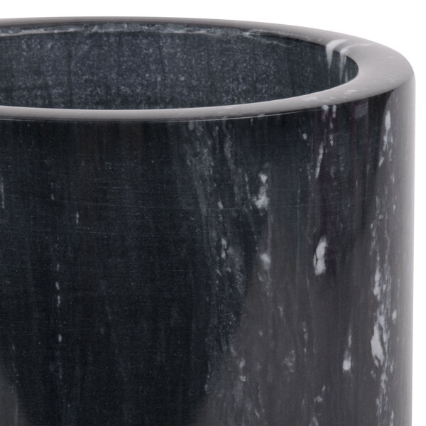 Tablecraft 5488 Black Marble Wine Cooler 7" x 5"