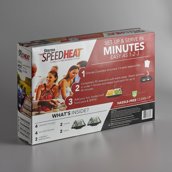 Sterno 70343 SpeedHeat™ Flameless Buffet Food Warming System Value Kit