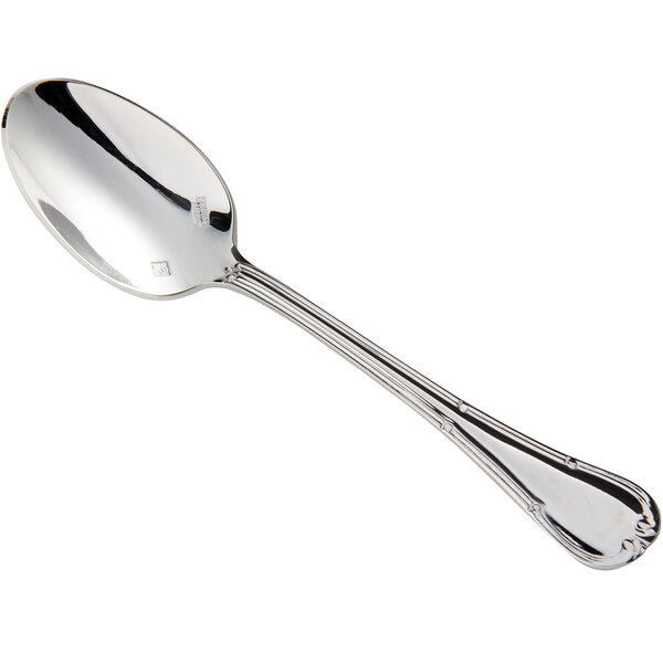 A Sant'Andrea Donizetti stainless steel demitasse spoon with a handle.