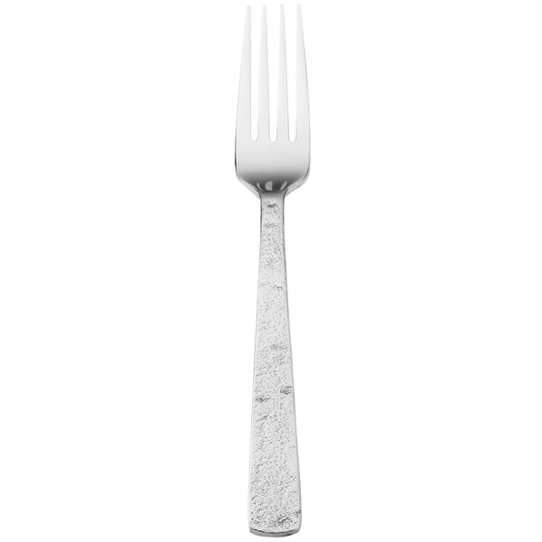 A Walco Vestige stainless steel table fork with a silver handle and silver metal.