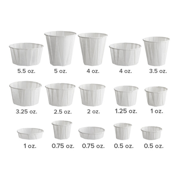Genpak F050 Harvest Paper .5 oz. Souffle / Portion Cup 5000/Case
