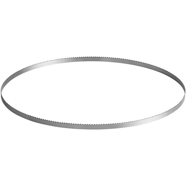 An Avantco band saw blade for frozen meat and general use with 4 teeth per inch on a white background.