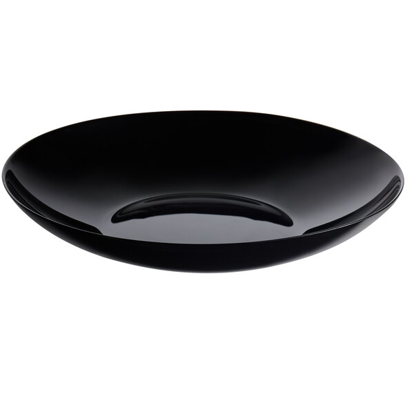 Arcoroc P1141 Evolutions 10 5 8 Black Round Deep Opal Glass Plate By Arc Cardinal 24
