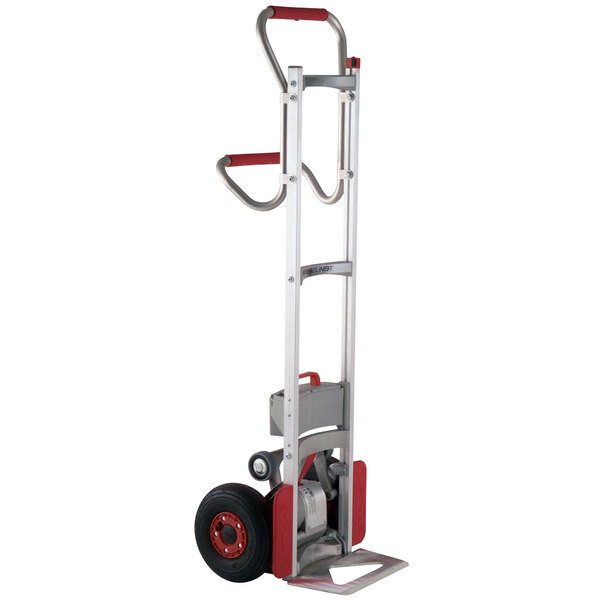 A Magliner hand truck with pneumatic wheels and a Uni handle.
