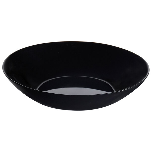 Arcoroc P1130 Evolutions 7 3 4 Black Round Rimless Opal Glass Soup Plate By Arc Cardinal