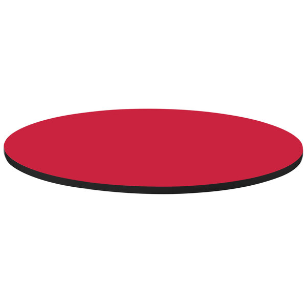Correll 48″ Round Red Finish High Pressure Bar & Cafe Table Top