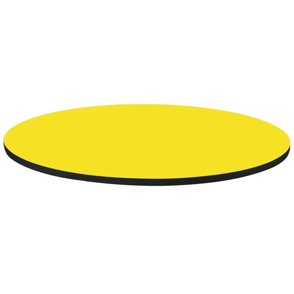 Correll 24″ Round Yellow Finish High Pressure Bar & Cafe Table Top