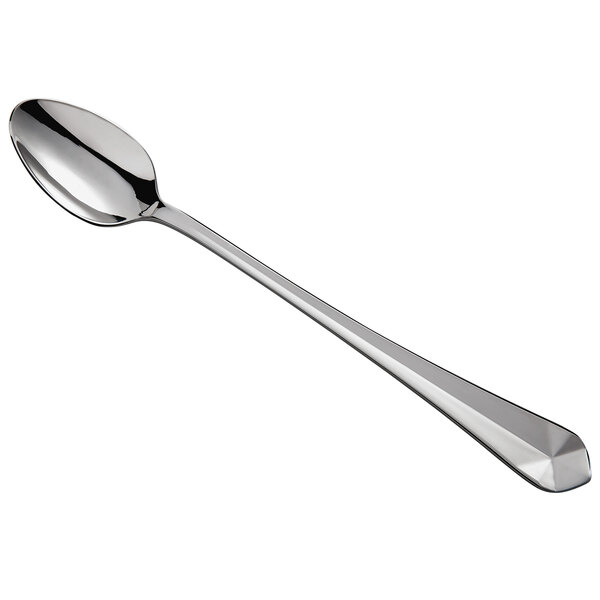 A Reserve by Libbey stainless steel iced tea spoon with a silver handle and spoon.