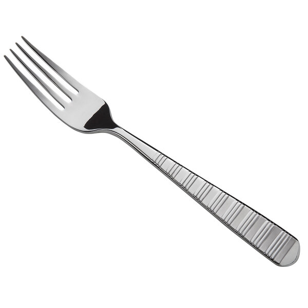 A Reserve by Libbey stainless steel dinner fork with a silver handle.