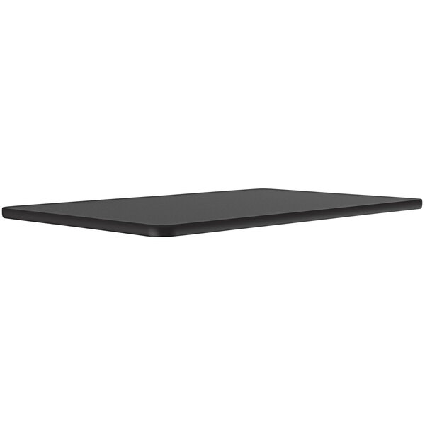 A black rectangular Correll table top.